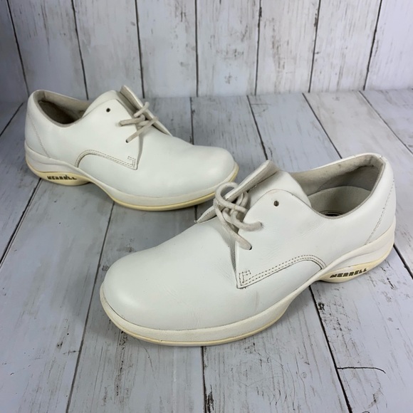 Merrell Womens Topo Oxford Pro Size 7.5 White Lace Up Sneaker Shoes - Picture 2 of 13